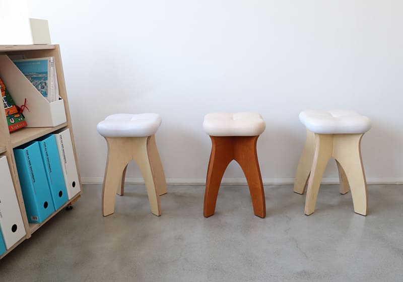 STOOTH stools in a waiting room